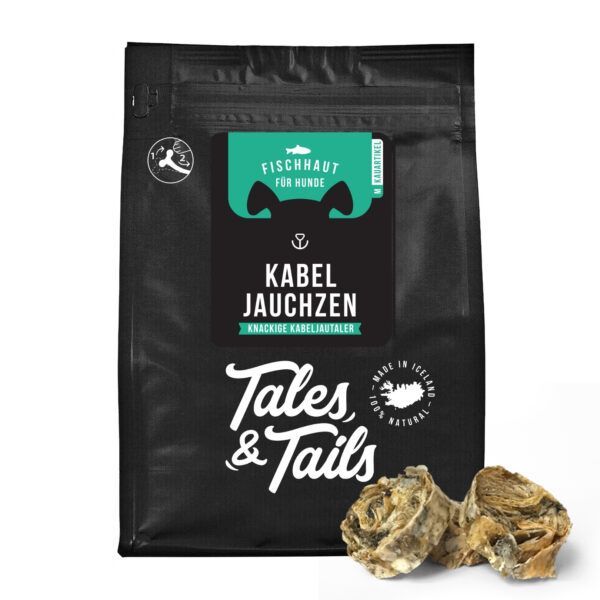 tales tails kabeljau haut verpackung50g mit talern