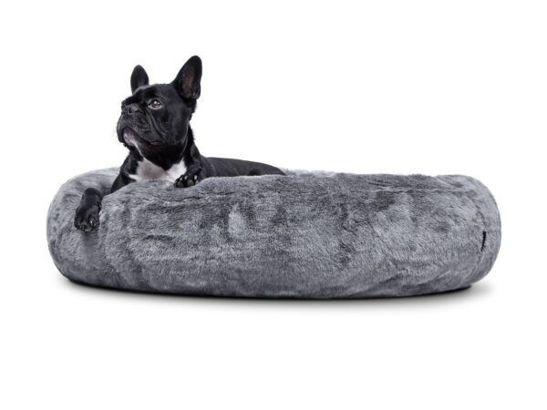 hundebett knax fakefur grau 05 1